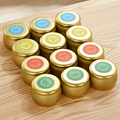 Tuyai Scented Candles Gift Set, 12 Pack Natural Soy Wax Single tin 4 oz for Family Gatherings, Festive Candles - Image 5