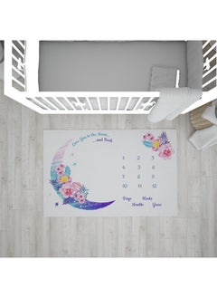 Home Print Milestone Baby Blanket 