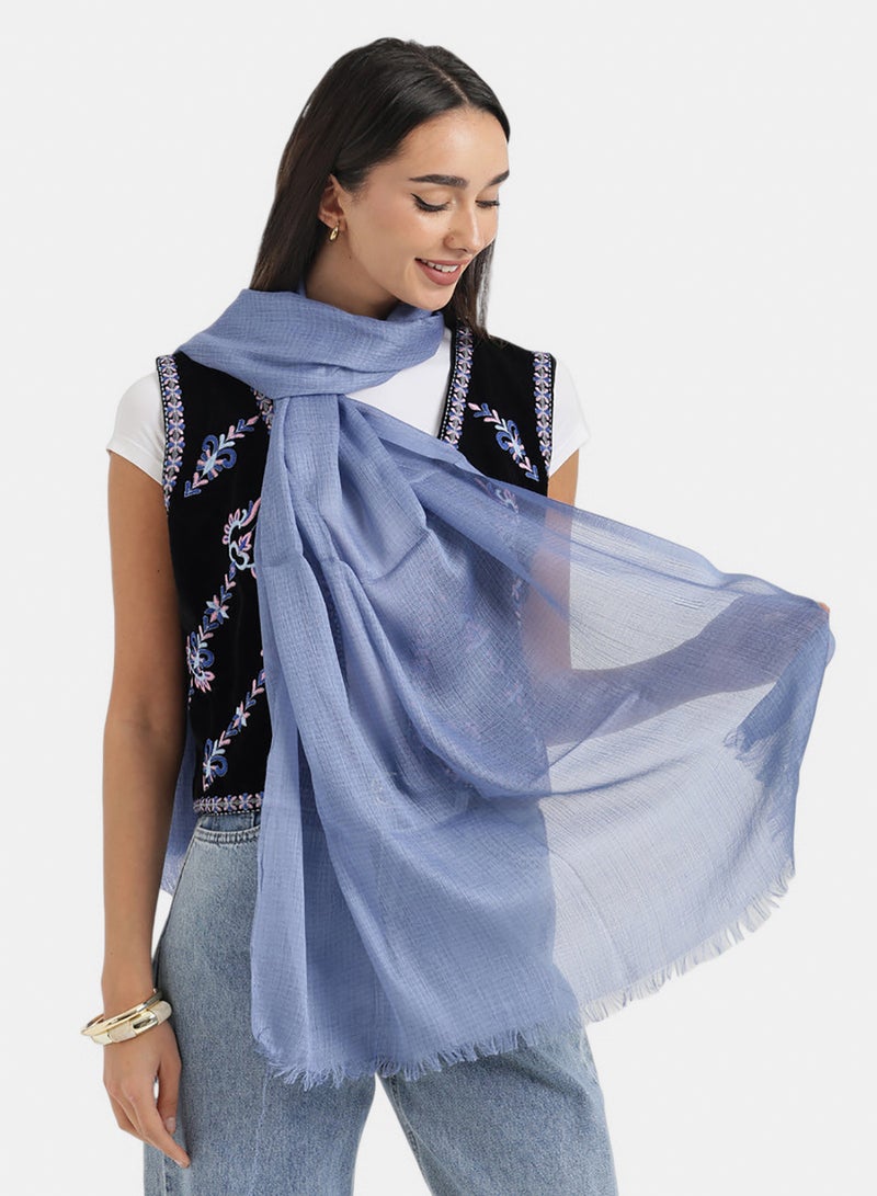 Carina Ribbed Cotton Scarf - Image 2