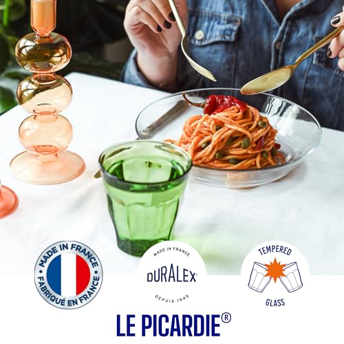 Duralex® France Picardie Green Tumbler 250ML, Set of 6 Glasses | Ideal for Hot or Cold Drinks, Tea, Coffee, Juice, Cocktails, Mocktails | Ultra Scratch Resistant | Tempered Glass - Image 3