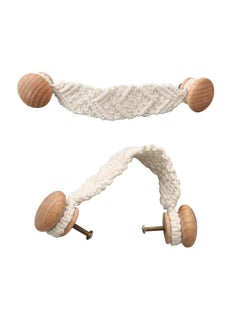 Y&D Rope Knobs Door Handle, Knot Cabinet Drawer Cupboard Furniture Wooden Pulls Handles for Kitchen Wardrobe knobs Dresser (2 Pack)  - Image 1