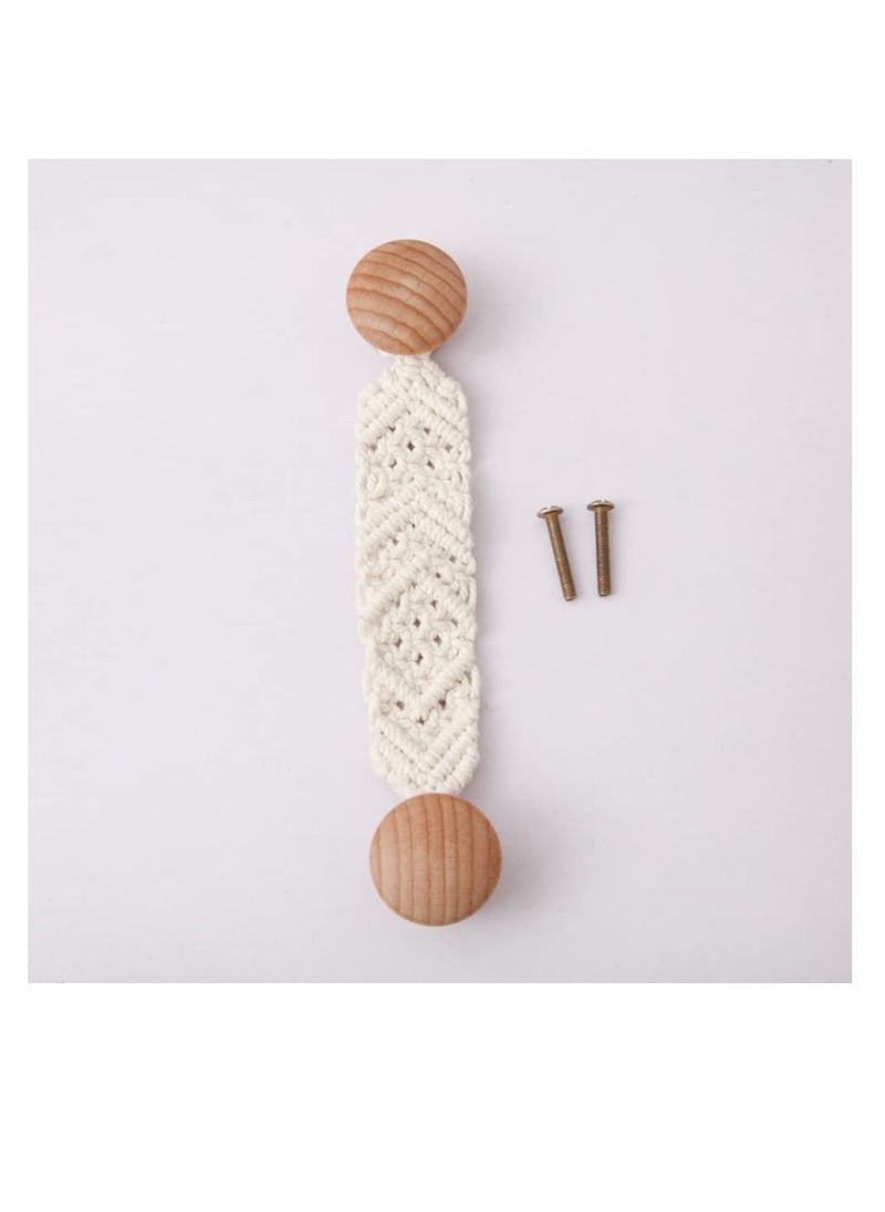 Y&D Rope Knobs Door Handle, Knot Cabinet Drawer Cupboard Furniture Wooden Pulls Handles for Kitchen Wardrobe knobs Dresser (2 Pack)  - Image 3