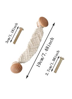 Y&D Rope Knobs Door Handle, Knot Cabinet Drawer Cupboard Furniture Wooden Pulls Handles for Kitchen Wardrobe knobs Dresser (2 Pack)  - Image 2
