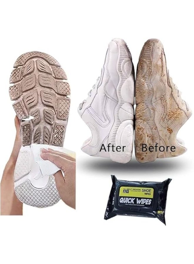مناديل تنظيف الأحذية الرياضية - عبوة واحدة من 80 منديلًا - مناديل تنظيف أحذية رياضية محمولة تزيل الأوساخ والبقع بسرعة - متوافقة مع النايلون والقطن والشبكة والقماش والمطاط والمواد الصناعية والجلد - Image 3