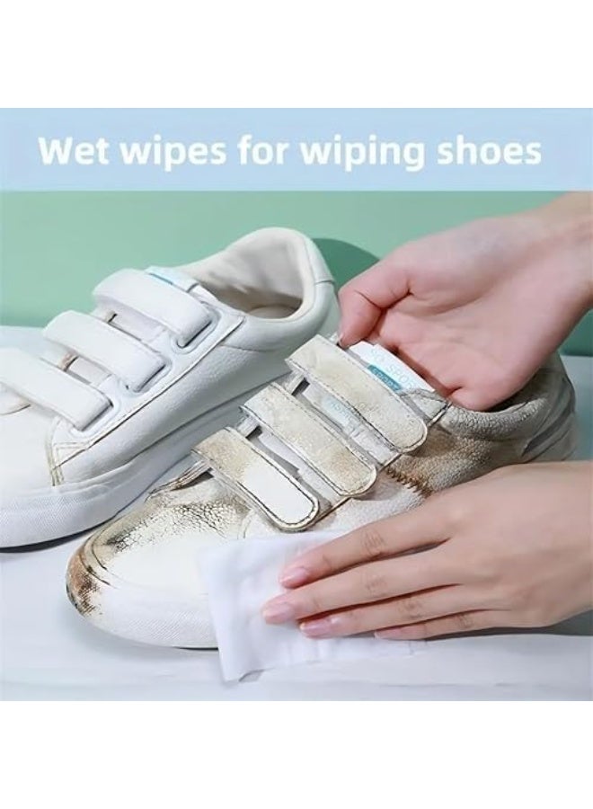 مناديل تنظيف الأحذية الرياضية - عبوة واحدة من 80 منديلًا - مناديل تنظيف أحذية رياضية محمولة تزيل الأوساخ والبقع بسرعة - متوافقة مع النايلون والقطن والشبكة والقماش والمطاط والمواد الصناعية والجلد - Image 4