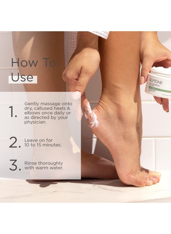 Glytone كريم القدم GLYTONE AHA+ للكعبين والقدمين الجافين والمتشققين | تقشير، ترطيب وإعادة تنسيق القدم الجافة والخشنة مع 29.5% حمض الجليكوليك المقشر، حمض اللاكتوبونيك المرطب واليوريا - 1.7 أونصة - Image 2