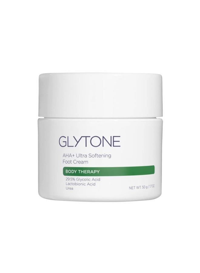 Glytone كريم القدم GLYTONE AHA+ للكعبين والقدمين الجافين والمتشققين | تقشير، ترطيب وإعادة تنسيق القدم الجافة والخشنة مع 29.5% حمض الجليكوليك المقشر، حمض اللاكتوبونيك المرطب واليوريا - 1.7 أونصة - Image 1