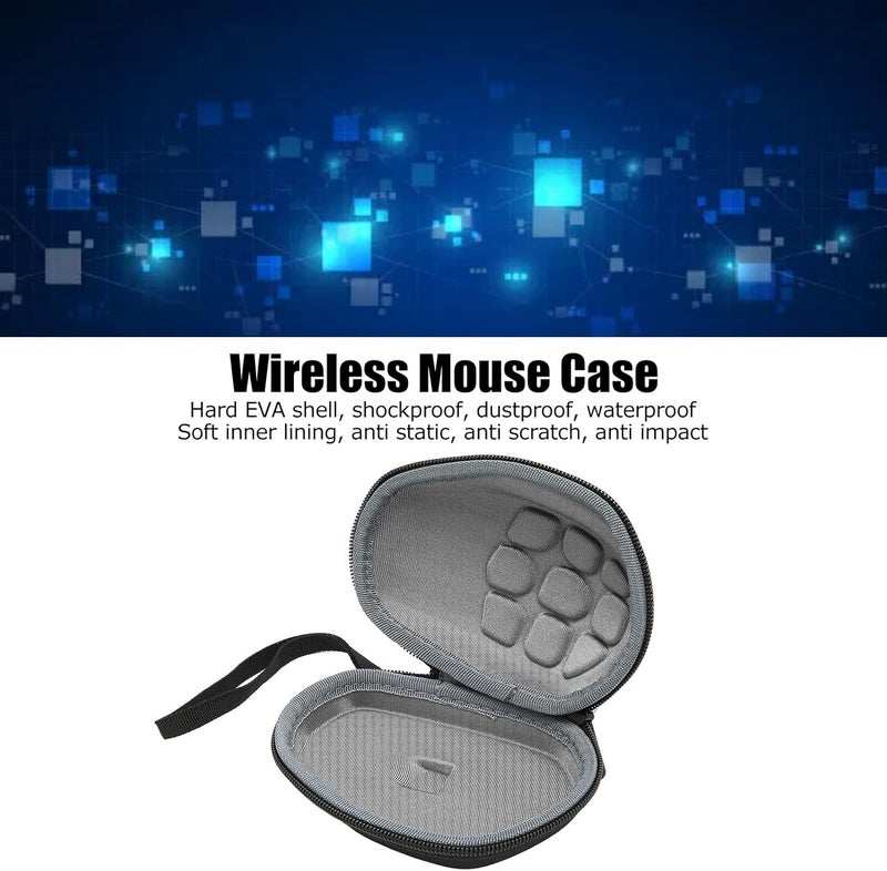 Bewinner Travel Hard Mouse Case for MX Master Series Wireless Bluetooth Mouse, Portable Mouse Storage Bag Travel Carrying Bag with Hand Strap - Image 2