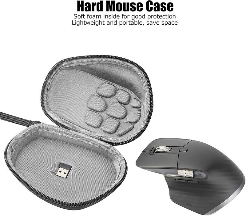 Bewinner Travel Hard Mouse Case for MX Master Series Wireless Bluetooth Mouse, Portable Mouse Storage Bag Travel Carrying Bag with Hand Strap - Image 3