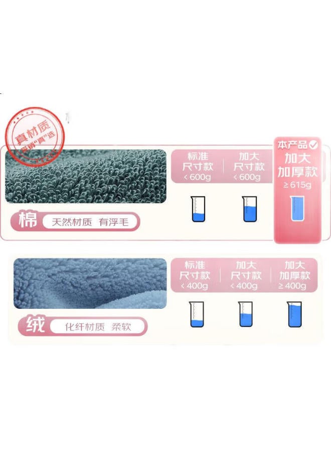 Canasin Kang'Erxinxin Hilton Bath Towel, 32S Pure Cotton, Ultra-Soft, Extra Large And Thick, Class A, Adult Men And Women Bath Towel, Gray, 150*80Cm - Image 3