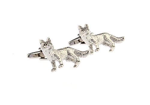 MRCUFF Fox Pair Cufflinks in a Presentation Gift Box & Polishing Cloth - Image 2