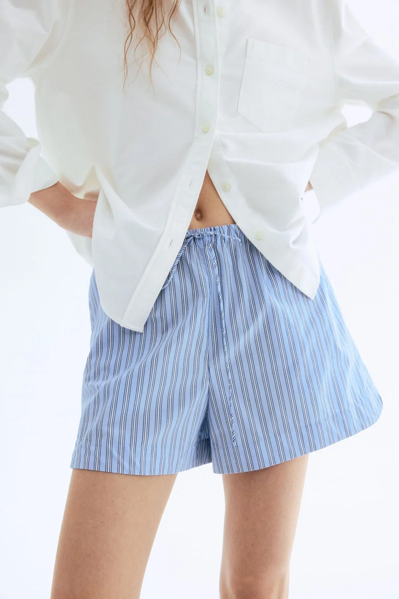 اتش اند ام Cotton drawstring shorts