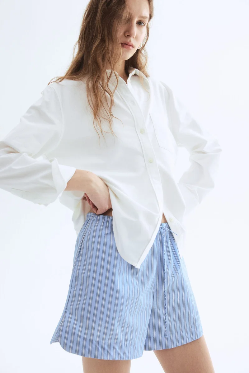 اتش اند ام Cotton drawstring shorts