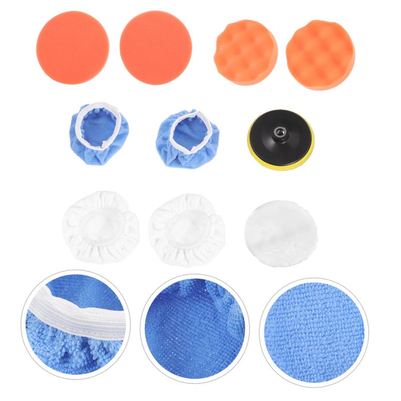 10 Piece Car Polishing Kit Buffing Pads Wool Bonnets Waxing Drill Attachments - Image 4