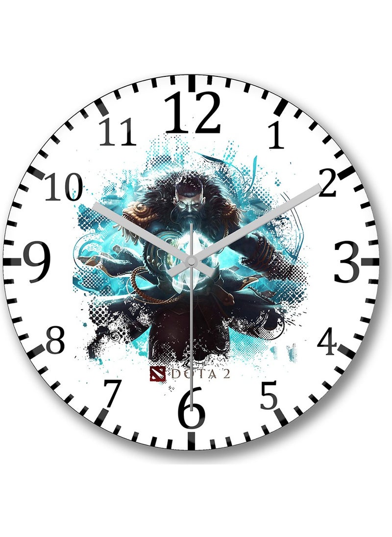 Baskı Dükkanı - Print Shop Dota 2 Admiral Kunkka Wall Clock Curved Real Glass - Image 1