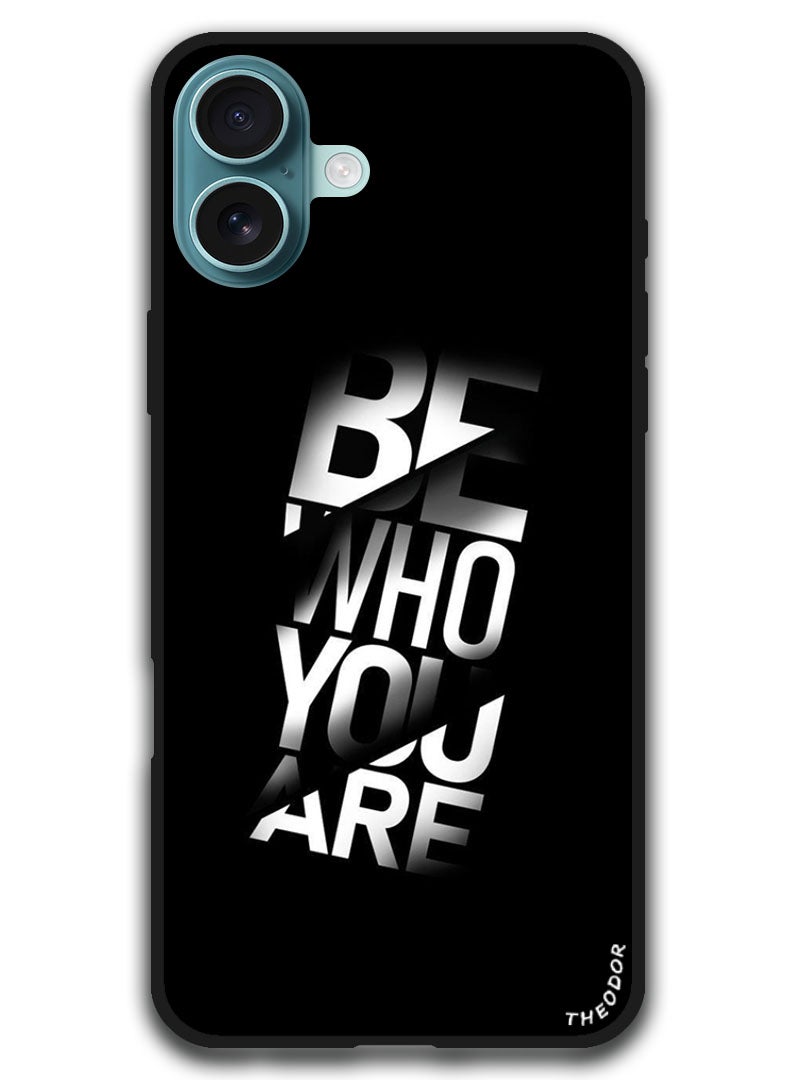 Theodor Protective Case Anti Scratch Shock Proof Bumper Cover For iPhone 16 (6.1)-inch Be who you are - Image 1