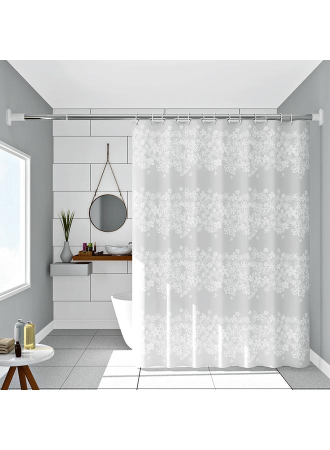 Bluejw Bathroom Thickened Peva Shower Curtain Waterproof Mildew-proof Shower Curtain Rod Suit Waterproof Cloth Punch-free Bathroom Partition Curtain - Image 1