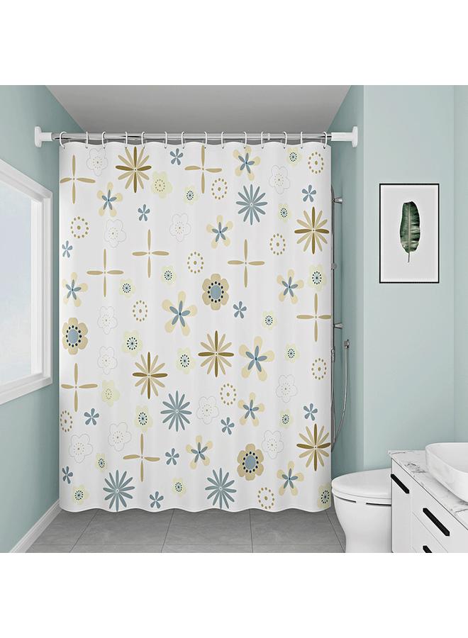 Bluejw Bathroom Thickened Peva Shower Curtain Waterproof Mildew-proof Shower Curtain Rod Suit Waterproof Cloth Punch-free Bathroom Partition Curtain - Image 4