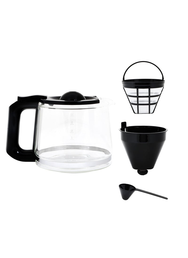 Any Morning Coffee Maker, 10 Cups Touch-Screen Programmable Coffee Machine, Automatic Start and Shut Off, Anti Drip Function, Brew Strength Control, Warming Plate, Easy To Clean, 1.5 L / 50 oz, 900 W