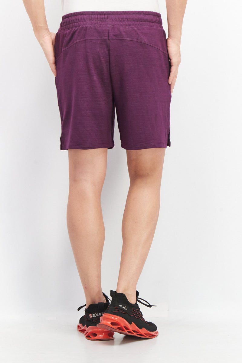 HEAD Men Sportswear Fit Drawstring Heather Training Shorts, Purple - Image 2