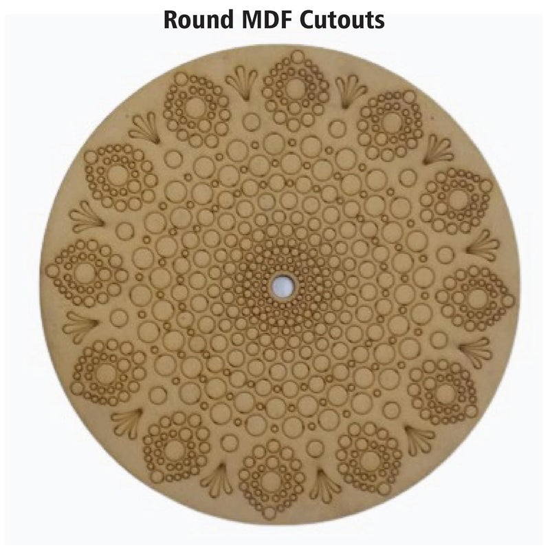 Penkraft Dot Mandala on Engraved Round MDF Clock Hobbyist Level DIY Kit Free Video Tutorial - Image 4