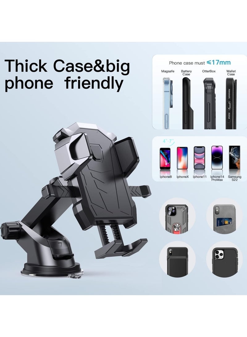 Raxoom Dashboard Wind shield Car Phone Mount, Super Suction Cup Phone Mount Universal Car Phone Holder Hands Free - Image 5