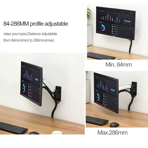 Gadget Wagon Gas Spring Wall Mount for Monitor & LED TV, 360 Degree Swivel & Tilt View (Upto 27 Inches | 2-9 kgs | VESA 100X100 mm) - Image 5