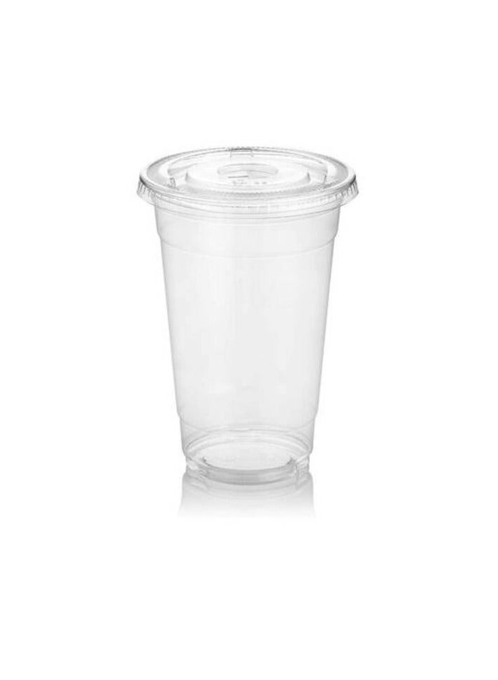 SNH Packing Juice Cup 20 Oz With Lid Clear Strong Disposable - Ideal for iced coffee, smoothies, Bubble Boba tea, milkshakes, frozen cocktails, water, sodas, juices, snacks, dessert and more 25 Pieces - Image 2