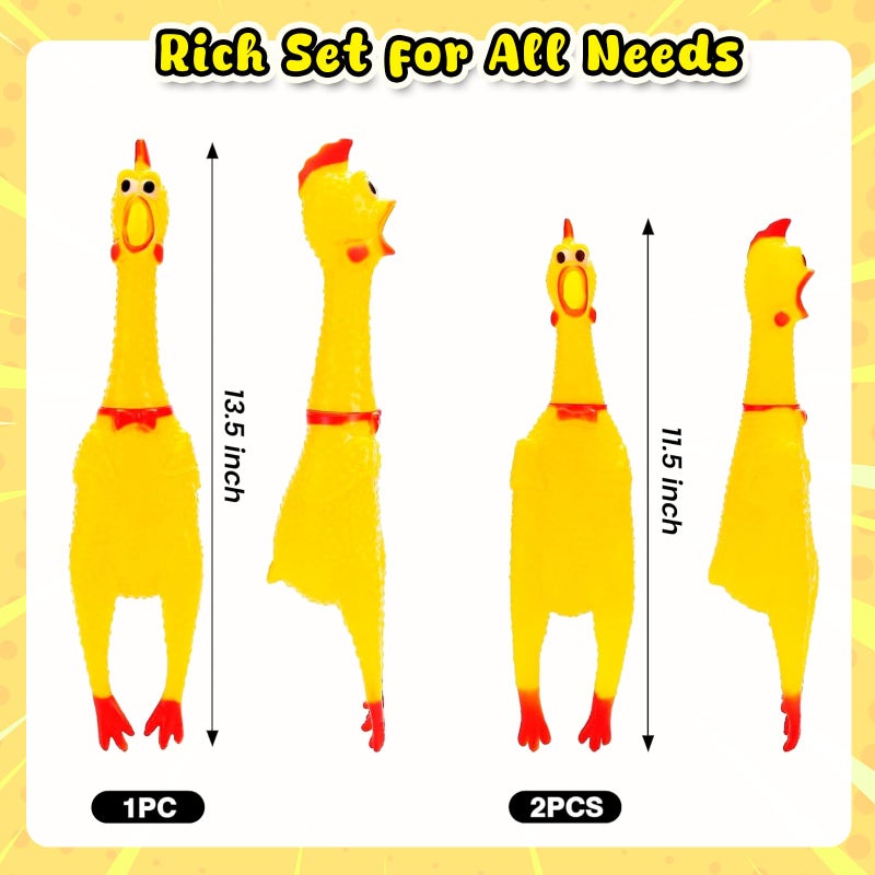 POPLAY 3 PCS Horse Toys, Squeaky Chicken Dog Toys Turkey Ball for Play Horses Play Ball to Reduce Separation Anxiety Noise Maker - Image 2