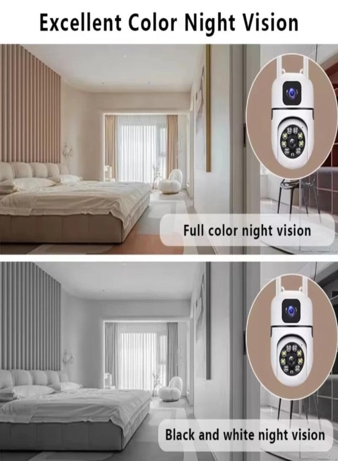 Fire turtle Smarthome Dual Lens Mini Fox | 5+5MP WiFi CCTV Camera with PTZ & Fixed View | AI Motion Detection, Color Night Vision, Two-Way Audio, 360° Coverage, App Remote Access (Dual Wall) - Image 5