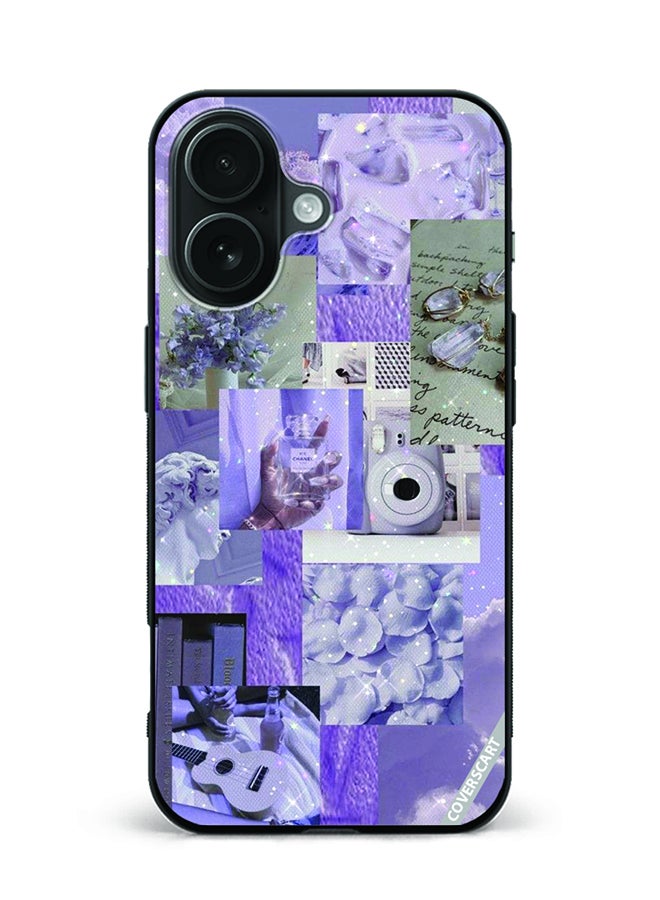 COVERSCART Protective Case Cover For Apple iPhone 16 Aesthetic Design Purple