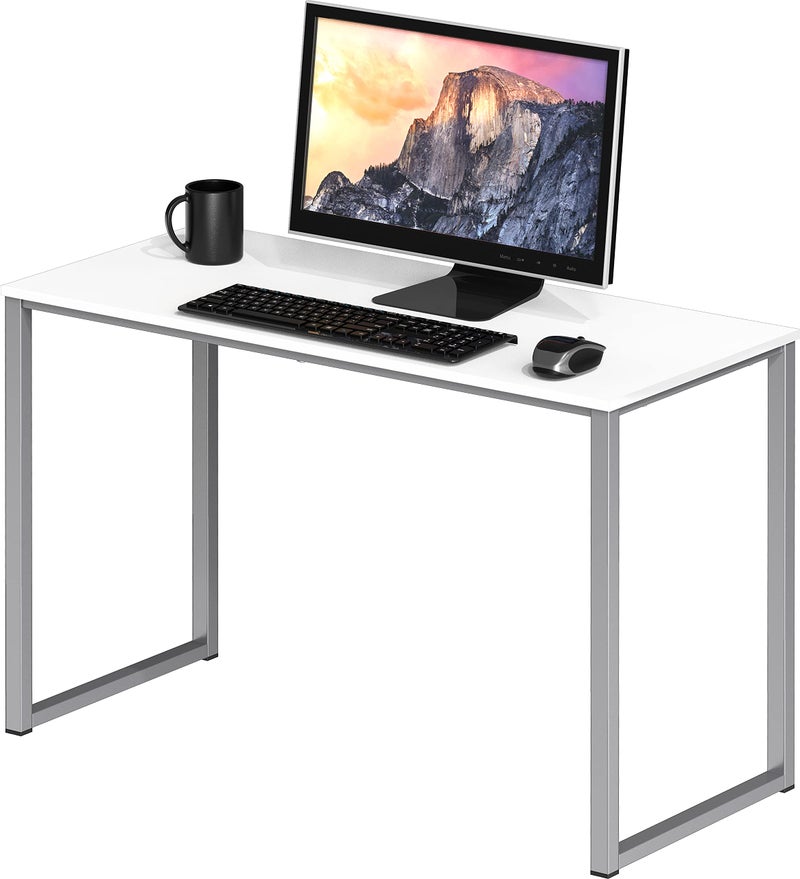 SHW Mission 32-Inch Home Office Computer Desk, White - Image 1