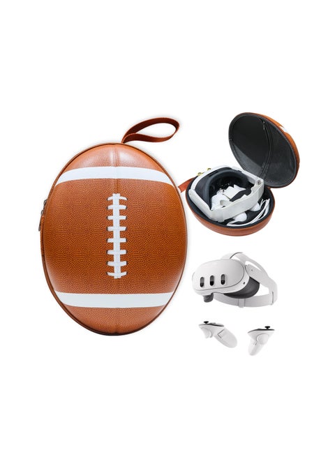 Hard Carrying Case for Meta Oculus Quest 3 VR, For Headset Head Strap, Touch Controllers & Other Accessories, Lightweight & Portable, Large Space Carrying Bag and Rugby Design for Travel & Storage