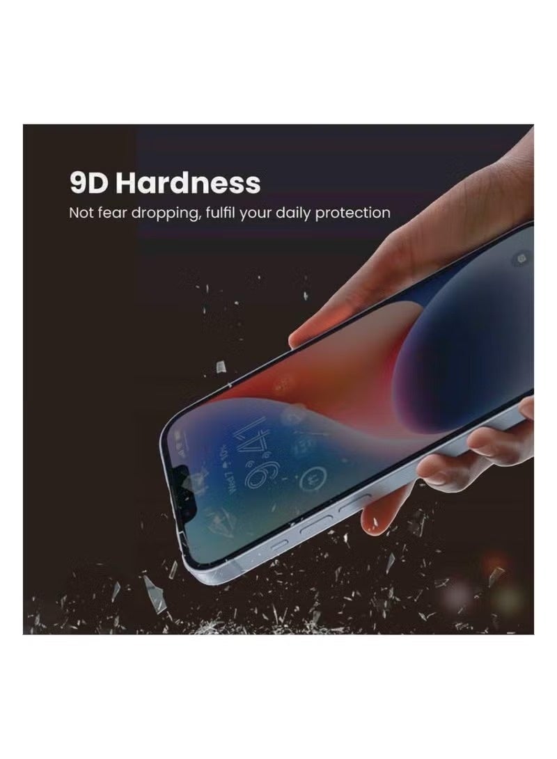 واقي شاشة للخصوصية لهاتف iPhone 13 Pro Max، واقي شاشة من الزجاج المقسى (Tempered Glass) عالي الجودة، مقاوم للخدش، لا يُكوّن فقاعات هواء، متوافق مع ميزة Face ID، صلابة 9H. - Image 3