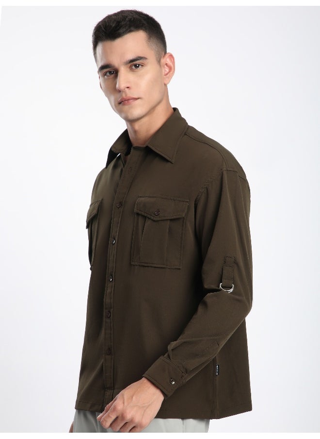 Brown Roll Up Sleeve Shirt - pzsku/ZECCCFD5F31B2BFF407E8Z/45/_/1738047837/6f336e9f-ffdc-4df3-bb2a-cd7017c67fa9