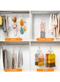 Generic Purses Hanger Organizer for Closet,  Metal Purse Holder for Closet Space Saving Bag Storage Hook for Hanging Handbags, Belts,Scarves  - Image 3