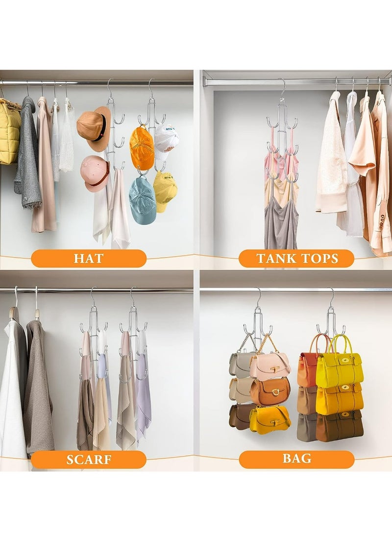 Generic Purses Hanger Organizer for Closet,  Metal Purse Holder for Closet Space Saving Bag Storage Hook for Hanging Handbags, Belts,Scarves  - Image 3