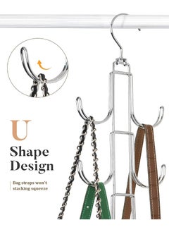 Generic Purses Hanger Organizer for Closet,  Metal Purse Holder for Closet Space Saving Bag Storage Hook for Hanging Handbags, Belts,Scarves  - Image 4