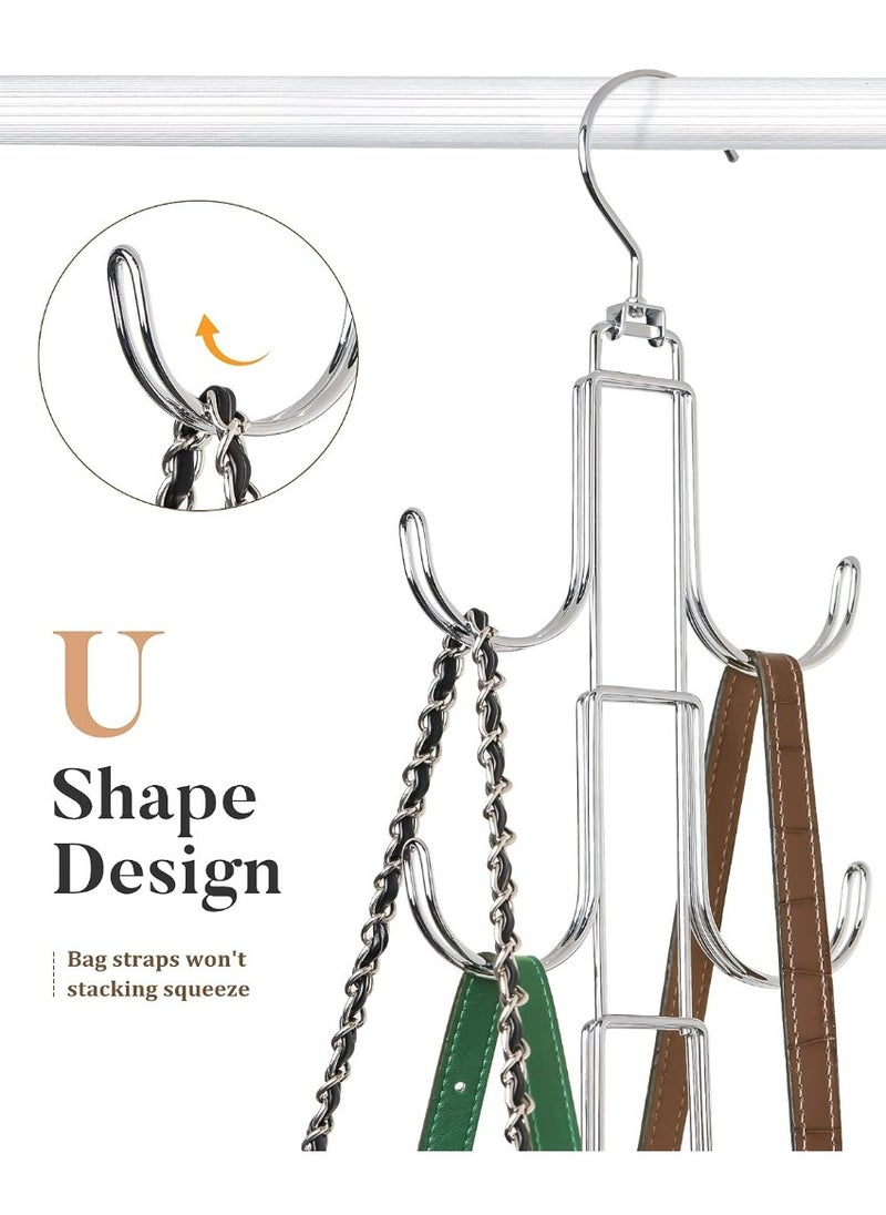 Generic Purses Hanger Organizer for Closet,  Metal Purse Holder for Closet Space Saving Bag Storage Hook for Hanging Handbags, Belts,Scarves  - Image 4
