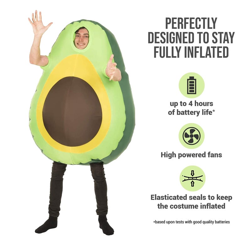 Morph Inflatable Avocado Costume Adult, Avocado Costume Men, Fruit Halloween Costumes Adult, Inflatable Food Costume - Image 5