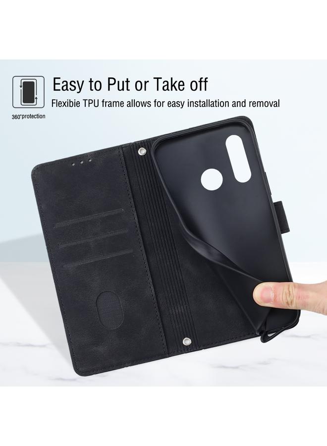 Zaboon Case For Huawei P30 lite Skin-feel Embossed Leather Phone Case - Image 3