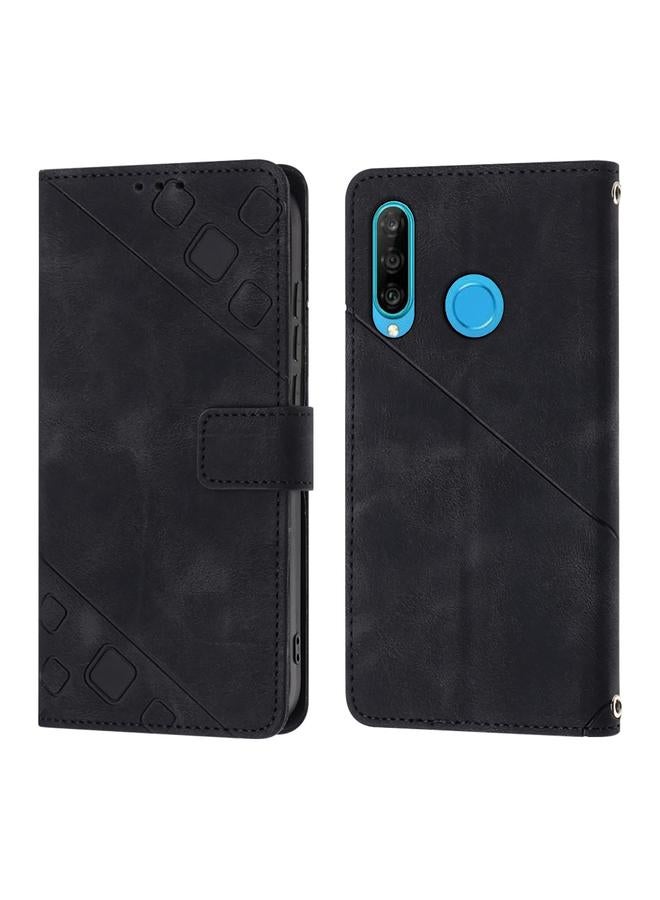 Zaboon Case For Huawei P30 lite Skin-feel Embossed Leather Phone Case - Image 2
