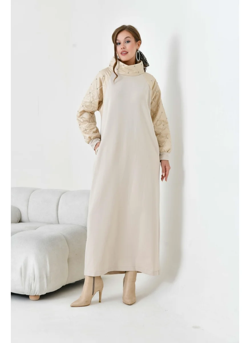 جارمي Quilted Sleeve Maxi Dress