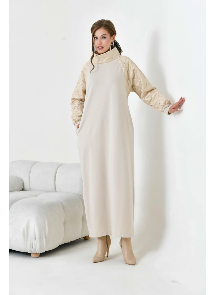 جارمي Quilted Sleeve Maxi Dress