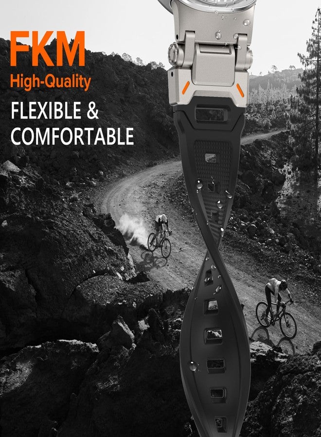 WINGLE Silicone Rubber Band for Samsung Galaxy Watch Ultra Bands 47mm Galaxy Watch 8/8 Classic 46mm 44mm 40mm Men Sport Band Durable Armor Military Rugged Band Stainless Steel Metal Connector - Image 4