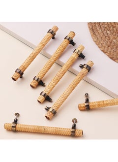Indian-Shelf IndianShelf 6 Piece Adjustable Drawer Pulls Decorative Rattan Boho Wood Cabinet Pulls Handles Unique Dresser Door Handles Interior Antique Cabinet Hardware 7 Style 2  - Image 1