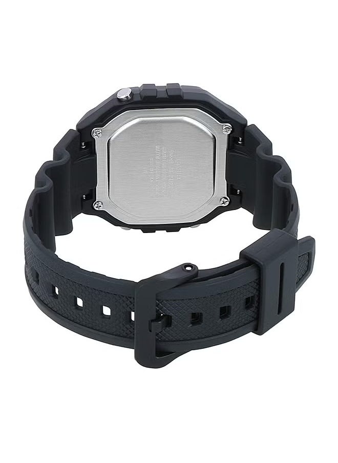 Men's Resin Digital Wrist Watch W-218H-1AVDF - 43 mm - Black