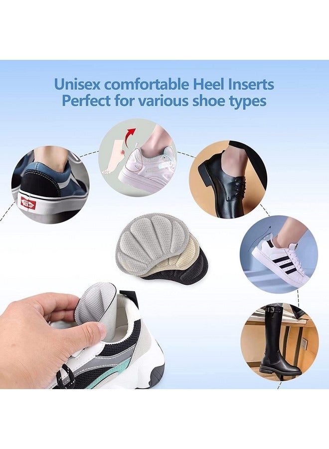 Beauenty 6 Pairs Heel Grips Liner Cushions Insole, 12 Pieces Shoes Insert Pads for Loose Too Big Shoes Prevent Rubbing Blisters Slip Filler Improve Shoe Fit and Comfort for Men Women - Image 3