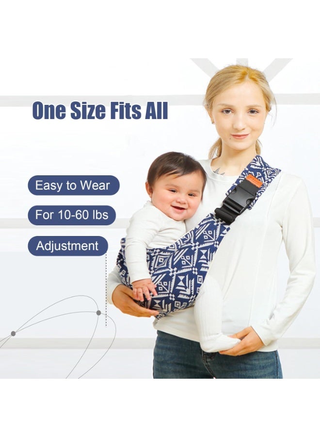 Baby Sling Carrier,Baby Carrier Newborn to Toddler, Adjustable Baby Carrier Sling,Non-Slip Hip Seat Carrier,Carrying 10-30 lbs(Black) - Image 4