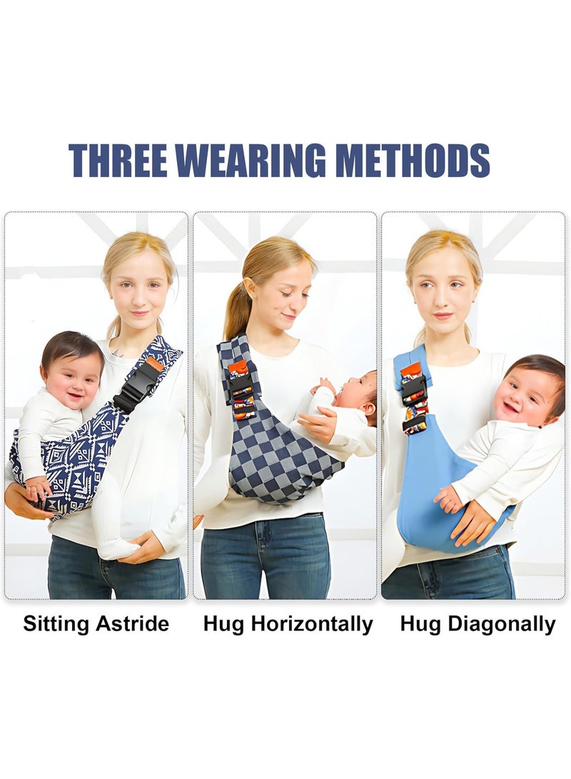 Baby Sling Carrier,Baby Carrier Newborn to Toddler, Adjustable Baby Carrier Sling,Non-Slip Hip Seat Carrier,Carrying 10-30 lbs(Black) - Image 5